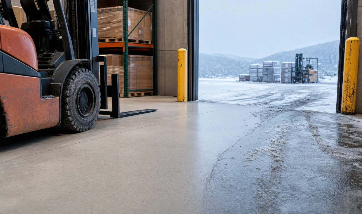 warehouse · forklift traffic