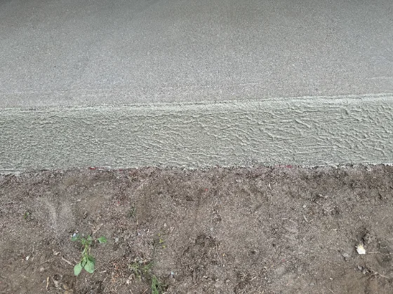 spalled slab · ground out