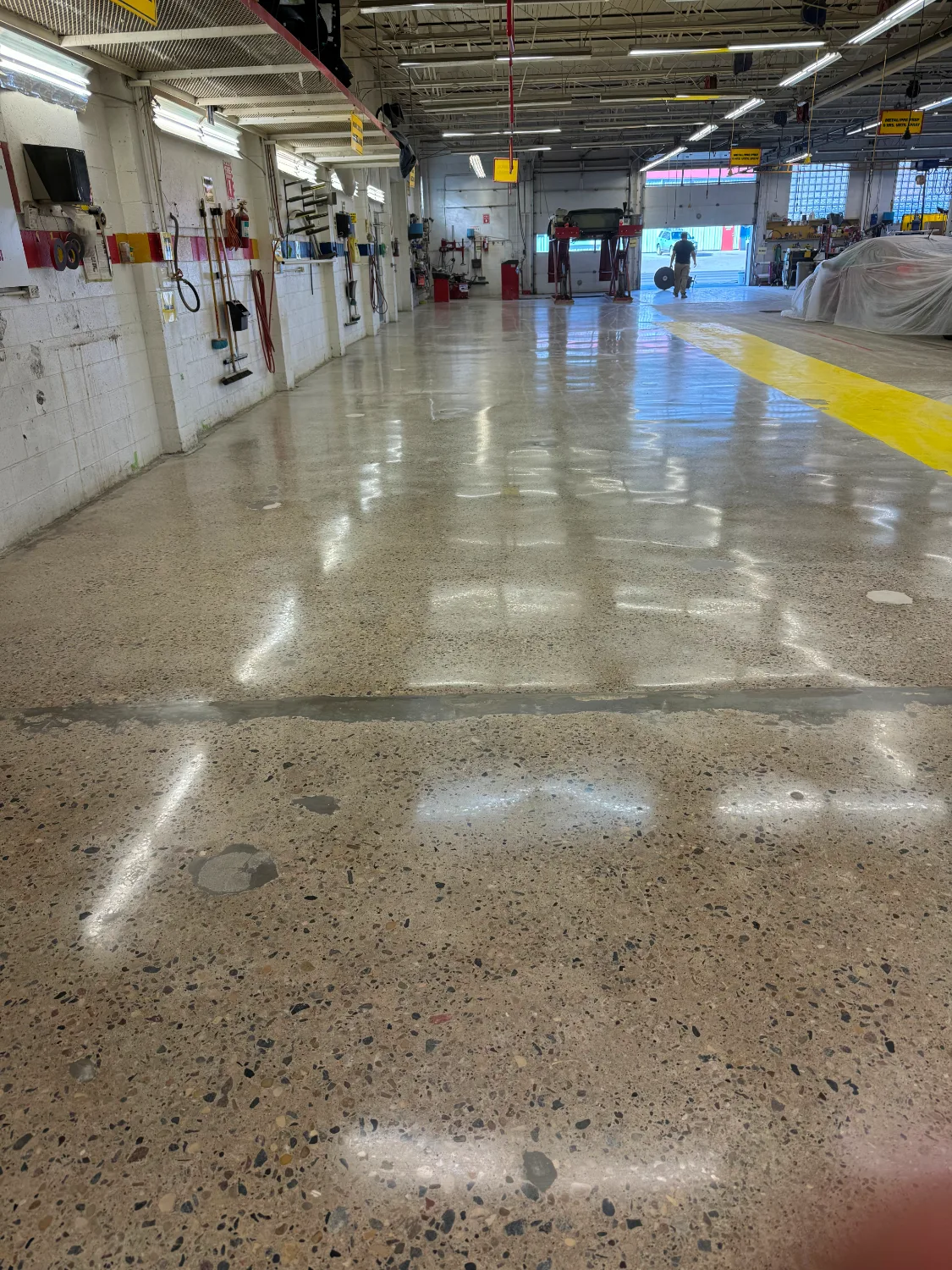 auto shop · polished floor